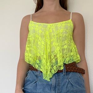 Neon Lace Top